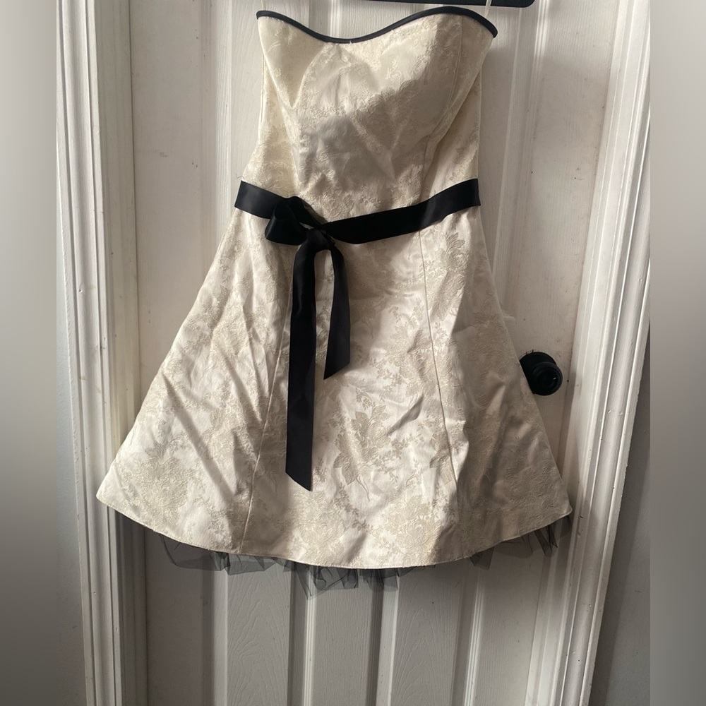 Jessica McClintock Gunne Sax Vintage Rebel Strapless Dress Sz 9